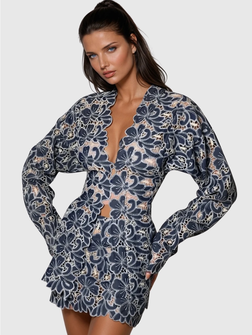 Dannie Floral Cutout Skirt Set